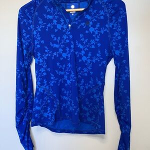 G/FORE Royal Blue Floral Long Sleeve Top